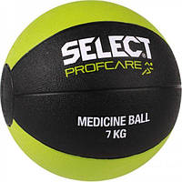Медичний мяч SELECT MEDICINE BALL чорний/салатовий, 7кг (15737)