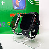 Набір 2 в 1 i50 Розумний смарт-годинник Ultra 2 + Розумний смартгодинник Watch 9 + 7 змінних ремінців Чорний, фото 5