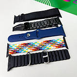 Набір 2 в 1 i50 Розумний смарт-годинник Ultra 2 + Розумний смартгодинник Watch 9 + 7 змінних ремінців Чорний, фото 6