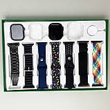 Набір 2 в 1 i50 Розумний смарт-годинник Ultra 2 + Розумний смартгодинник Watch 9 + 7 змінних ремінців Чорний, фото 10