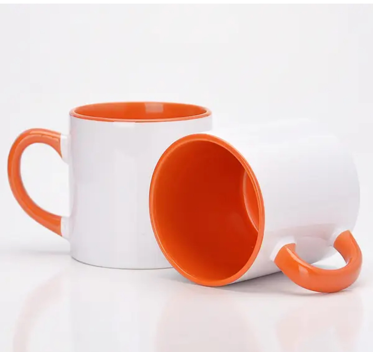Чашка для сублімації дитяча (кавова) кольорова всередині 150 мл d70 (помаранчевий)