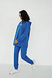 Синій спортивний костюм для вагітних та годуючих трикотаж трьохнитка S, фото 5