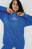 Синій спортивний костюм для вагітних та годуючих трикотаж трьохнитка S, фото 7