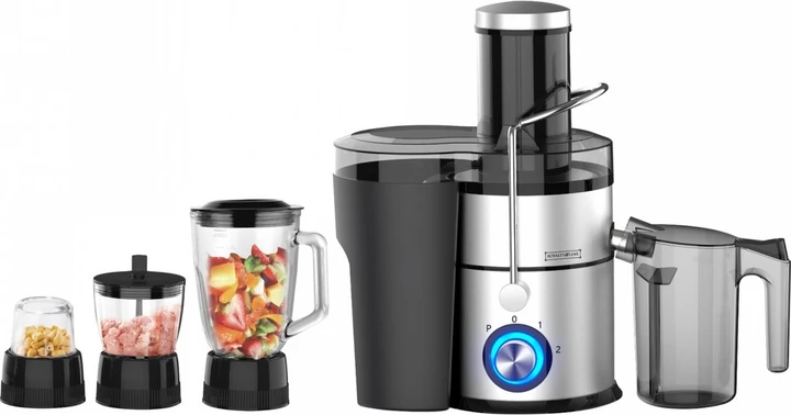 Соковитискач 4в1 Royalty Line PJ-19003 (1000 Вт, 1 л, подрібнювач, блендер, кавомолка)