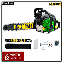 Бензопила ланцюгова 5,57 к с Procraft GS50 8000 об хв Шина 40 см