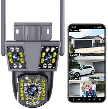 IP Wi-Fi камера PC226 3 незалежні об'єктиви 3MPx+3MPx (IPC360 Home APP)