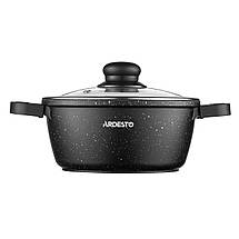 Каструля зі скляною кришкою ARDESTO Gemini Anzio, (18 см), 1.8л, алюміній, чорний, фото 5