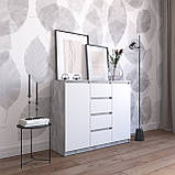 Комод на 4 шухляди та 2 двері з фасадами без ручок R-11, фото 6