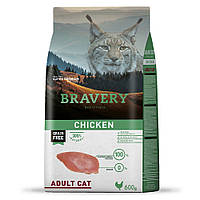 Сухий корм для дорослих котів з куркою BRAVERY Chicken Adult Cat, 600 г (*)