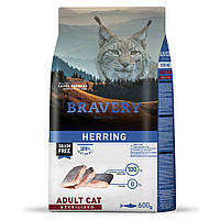 Сухий корм для стерилізованих котів з оселедцем BRAVERY Herring Adult Cat Sterilized, 600 г (*)