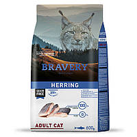 Сухий корм для дорослих котів з оселедцем BRAVERY Herring Adult Cat, 600 г (*)