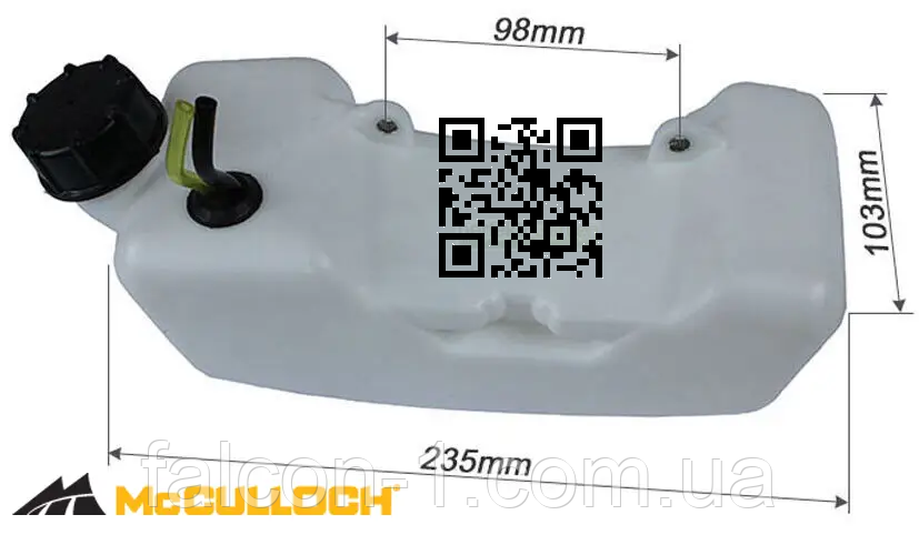 Бак паливний McCulloch B33 B Makita BC 526 бензобак для мотокос бензокос бензотример 5014243-14