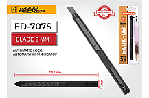 Ніж будівельний 9 мм автофіксатор Woodpecker FD-707S, фото 4