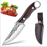 Кухонний нож для мяса,овощей, фруктов. Кованый с чехлом толщина лезвия 4 мм.