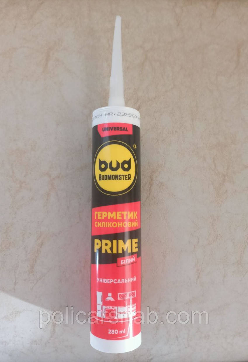Герметик силіконовий PRIME білий універсальний Budmonster 280ml