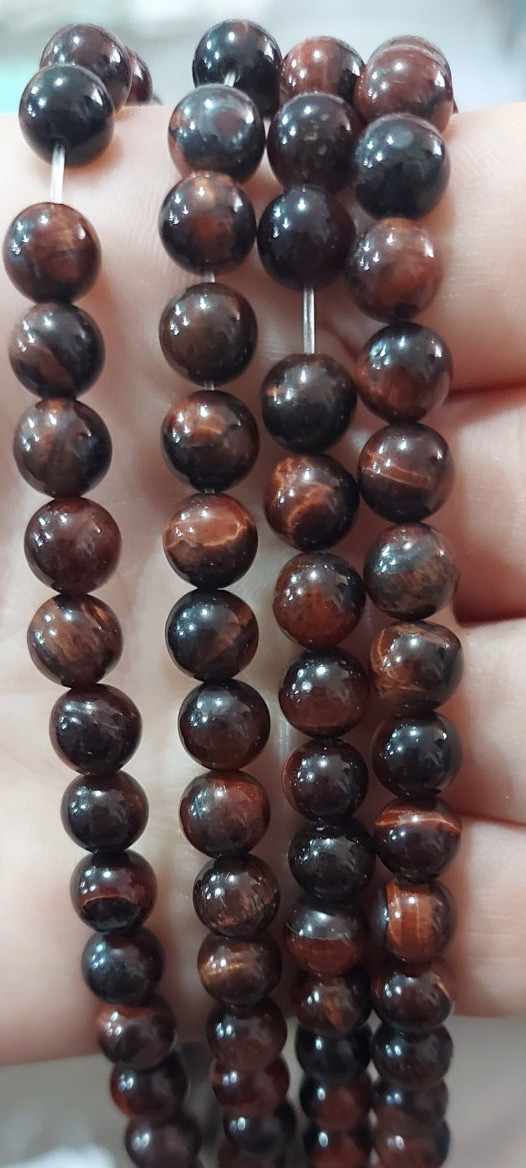 Бичаче око 6 мм приблизно 56- 58 шт якість намистин АВ