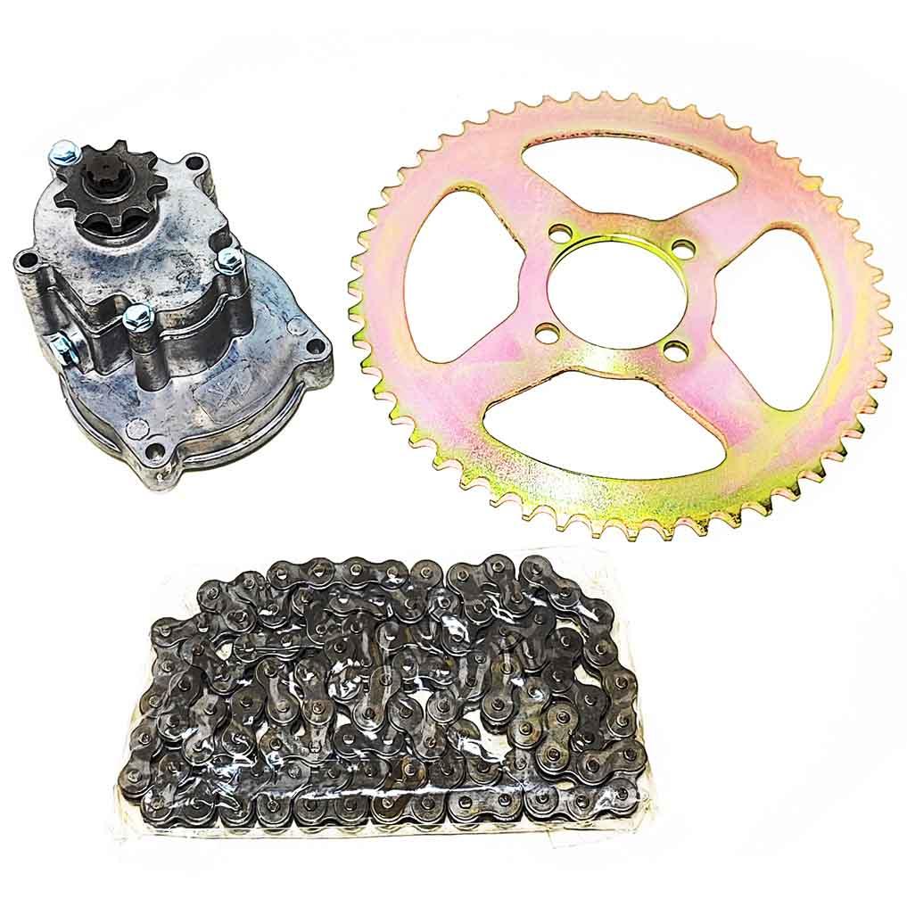 Велонабір для мотокоси з мотозірками редуктор 28.9:1 (5:1 + зірка та ланцюг)