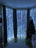 Гірлянда роса usb, Гірлянда штора 3 на 3, Гірлянда водоспад штора, Новорічні гірлянди для прикраси будинку, фото 4