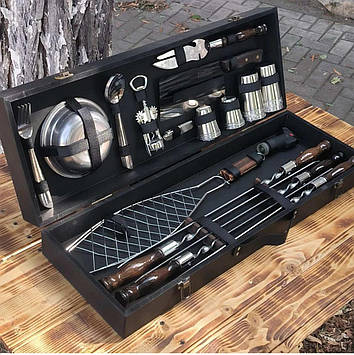 Набір шампурів у дерев'яному кейсі "Скаут-2"