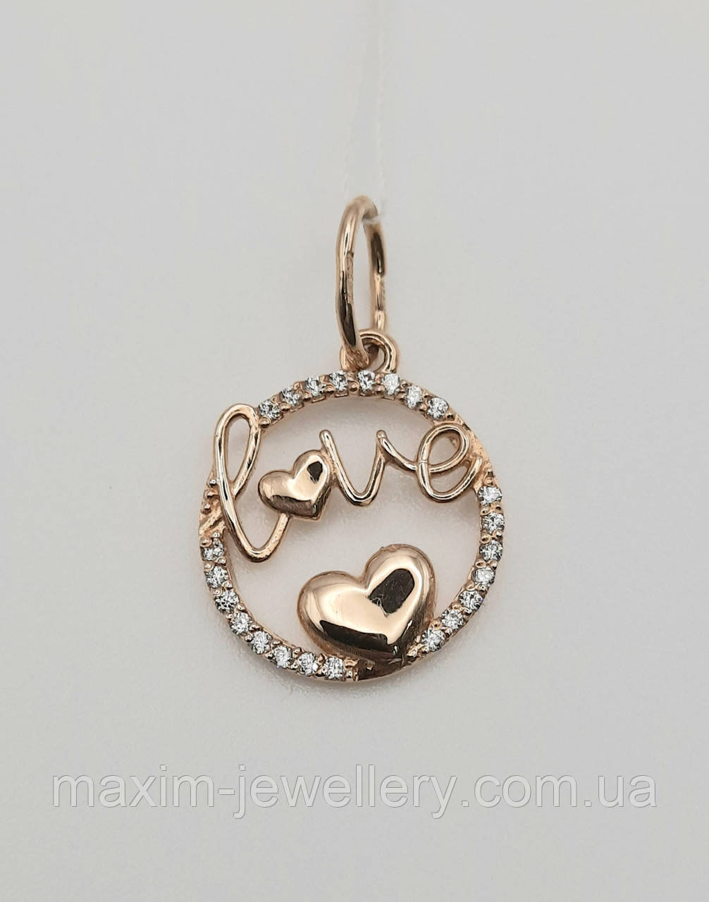 Підвіска "Серце к колі" із золота, фото 1