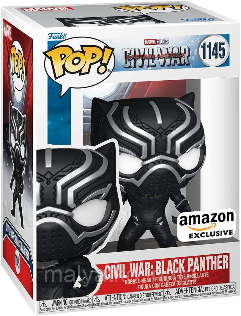 Фігурка Фанко Поп Funko Pop! Marvel: Captain America Civil War Black Panther Чорна пантера 1145 68695