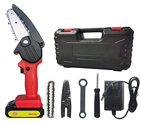 Міні-пила акумуляторна 21В GL-GDD 2Aч / 4 дюйми (10 см) / 2 акумулятори / кейс