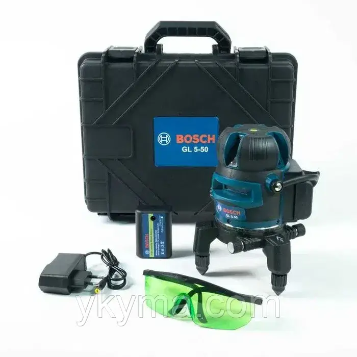 Лазерний рівень/нівелір Зелений промінь, 10м, акумуляторний, фото 1