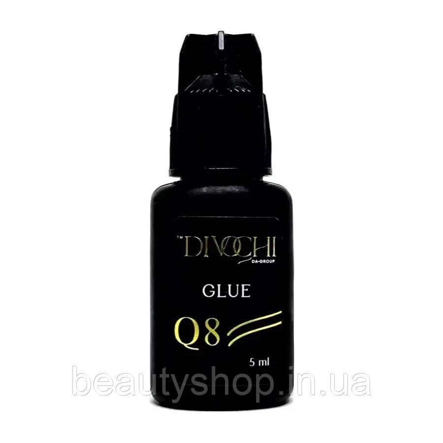 Клей для нарощування вій DIVOCHI 'Q8' – ультрашвидке зчеплення та стійкість до 8 тижнів