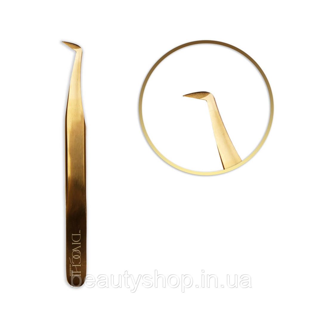 Пінцет круглий чобіток B GOLD DIVOCHI