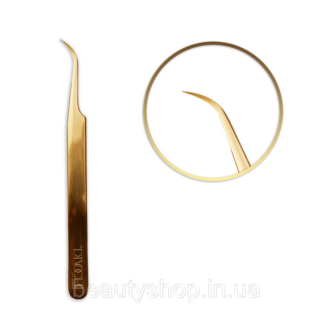 Пінцет вигнутий ROSE GOLD DIVOCHI
