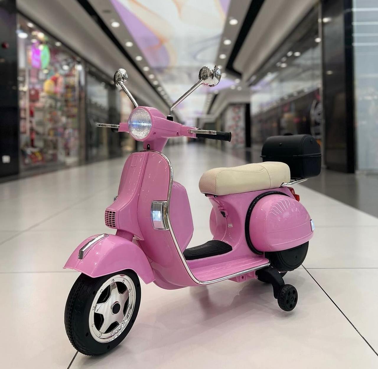 Дитячий електромотоцикл скутер для дівчинки Bambi M 4939 для дітей 3-8 років рожевий