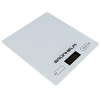 Ваги кухонні Grunhelm KES-01W (білі), 5 кг, сенсорні, з батареєю CR2032