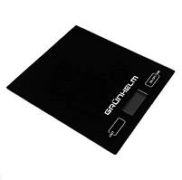 Ваги кухонні Grunhelm KES-01B (чорні), 5 кг, сенсорні, з батареєю CR2032