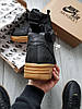 Чоловічі зимові кросівки Nike Air Force High Gore-Tex Black Brown Чорні Взуття Найк Аір Форс високі шкіра утеплені Єврозима ТЕРМО, фото 4