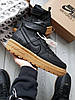Чоловічі зимові кросівки Nike Air Force High Gore-Tex Black Brown Чорні Взуття Найк Аір Форс високі шкіра утеплені Єврозима ТЕРМО, фото 5