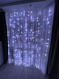 Гірлянда занавіса 3х3, Штора гірлянда на вікно водоспад 320 LED, Новорічні гірлянди на вікна, Гірлянди крапля, фото 10