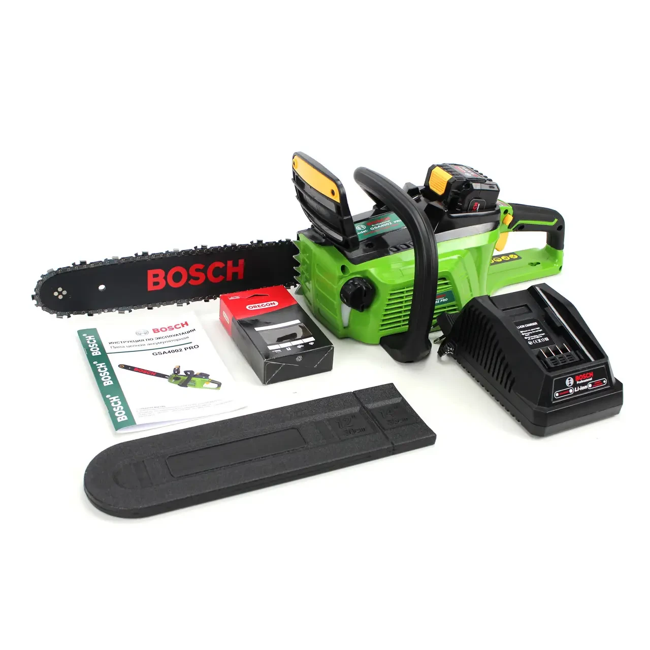 Акумуляторна ланцюгова пила Bosch GSA4002 PRO (40V, шина 35 см), АКБ пила Бош