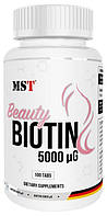 Біотин для шкіри, нігтів та волосся MST Beauty Biotin 5000 100 таблеток