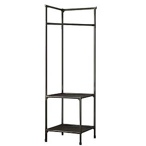 Стійка-стелаж кутова Coat rack з поперечиною для вішалок YH6606-2122F2 на дві полиці, Чорний (AMN), фото 3