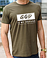 Православні молодіжні футболки з принтом God is My Refuge (Бог-мій притулок), 100% бавовна розмір S, фото 2