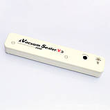 Вакууматор Vacuum Sealer побутовий вакуумний пакувальник продуктів Білий, фото 2