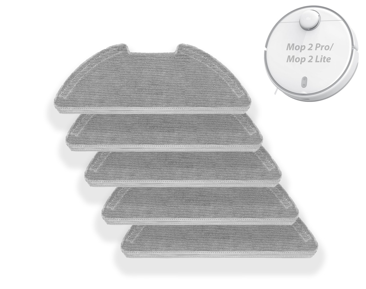 Комплект мікрофібрових серветок (5 шт.) для робота-пилососа Xiaomi Mi Robot Vacuum Mop 2Pro і Mop 2Lite, фото 1