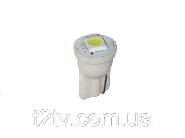 Лампочка без цок.Т10 1LED PULSO LP-21121 5050 12V 0.5W White, фото 1
