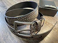 Широкий мужской кожаный ремень из винтажной кожи коричневого цвета 42мм PS Leather