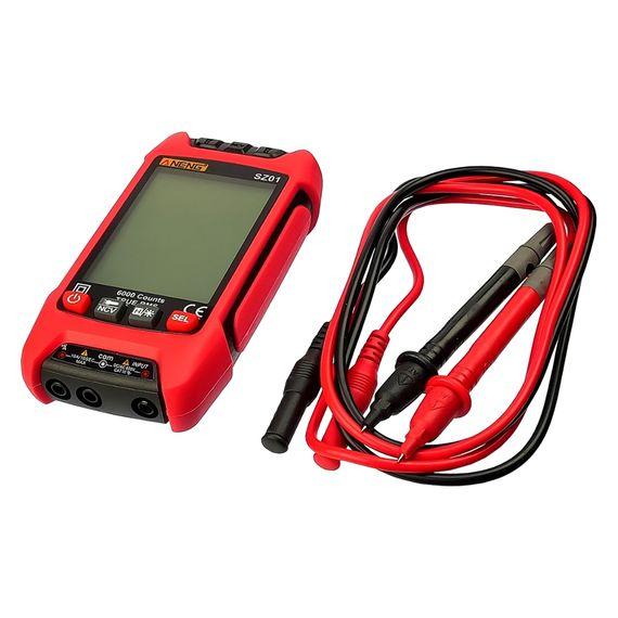 Smart Мультиметр Aneng SZ01 кишеньковий з функцією True RMS, NCV, автовизначенням, ліхтариком, великим LCD