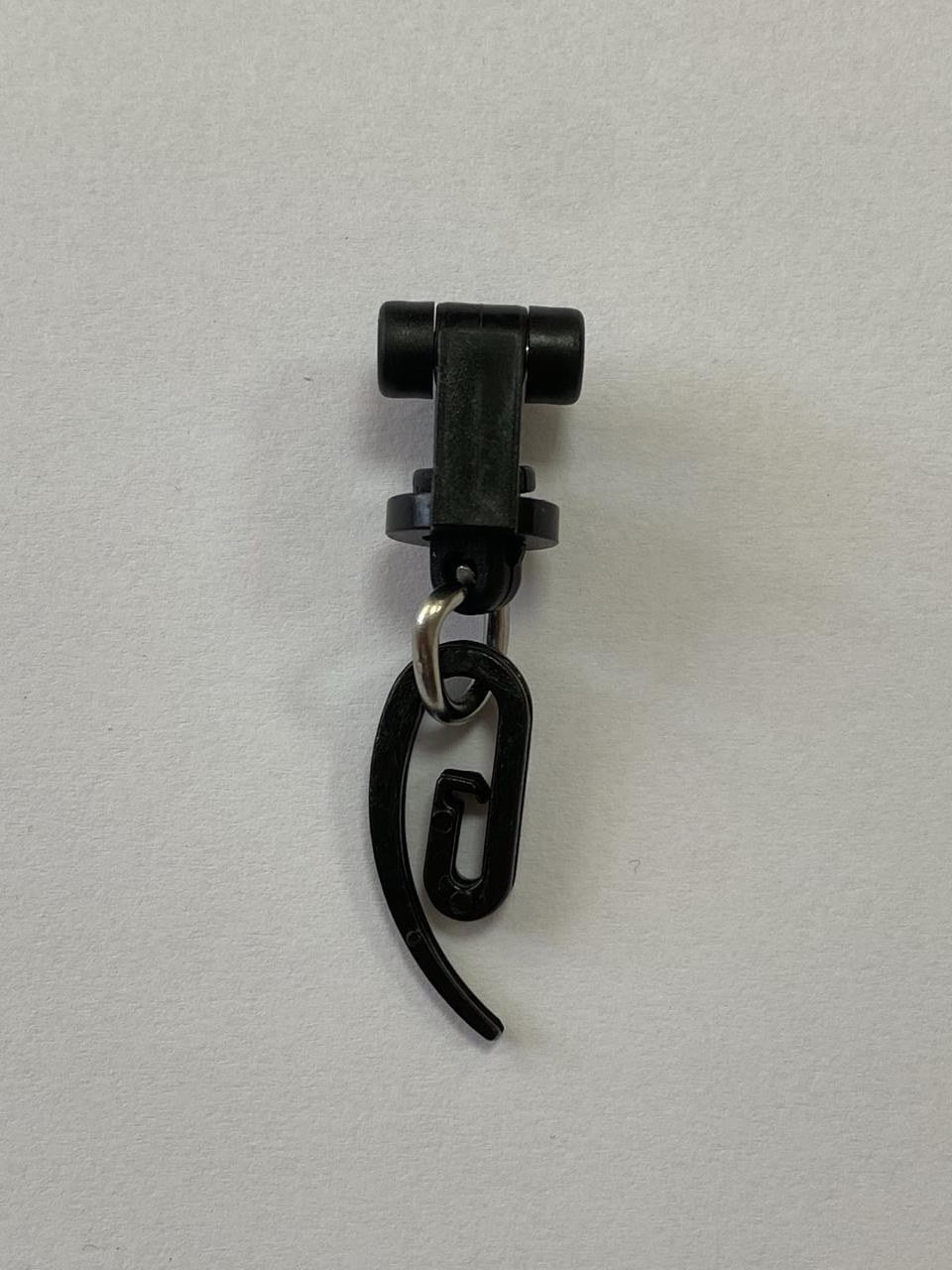 Швидкісний роликовий бігунок до однорядного карнизу прихованого монтажу Mini 68х15х15 Чорний