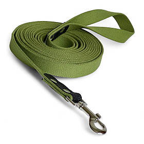 Повідець брезентовий для собаки. Брезентовий повідець 5 метрів, 25 мм