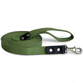 Повідець брезентовий для собаки. Брезентовий повідець 5 метрів, 30 мм