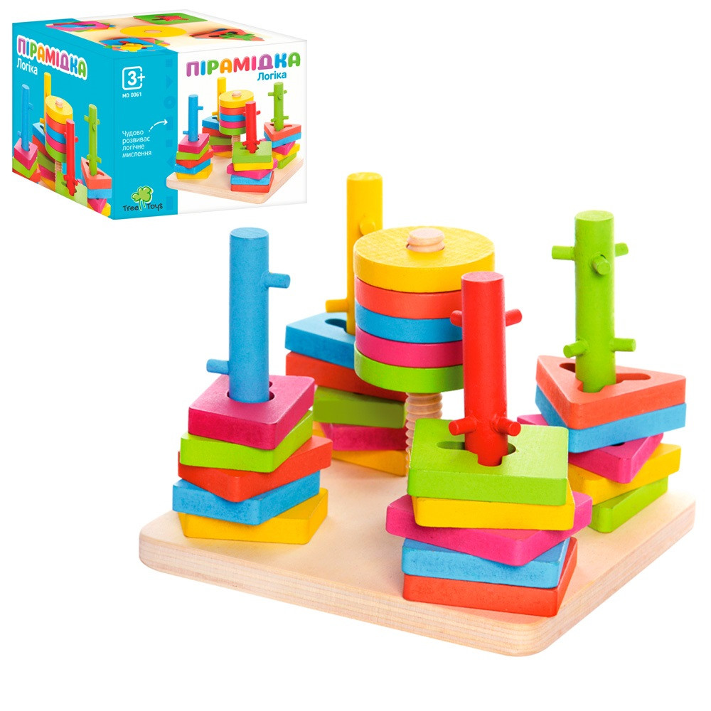 Дерев'яна іграшка Tree Toys Пірамідка MD 0061