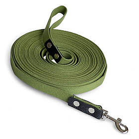 Повідець брезентовий для собаки. Брезентовий повідець 10 метрів, 20 мм